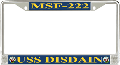USS Disdain MSF-222 License Plate Frame
