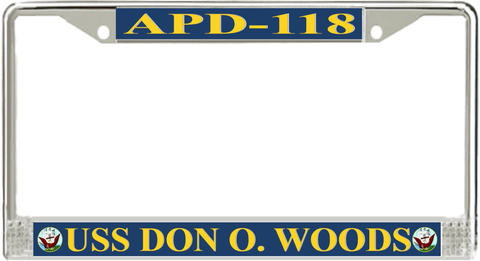 USS Don O. Woods APD-118 License Plate Frame