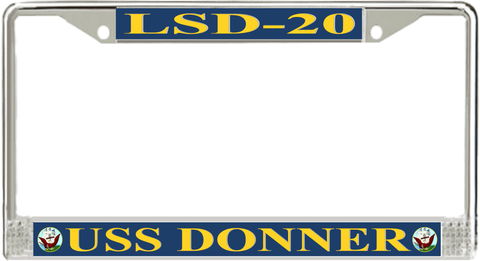 USS Donner LSD-20 License Plate Frame