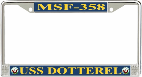 USS Dotterel MSF-358 License Plate Frame