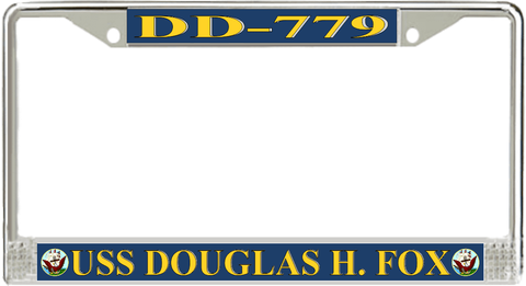 USS Douglas H. Fox DD-779 License Plate Frame