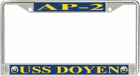 USS Doyen AP-2 License Plate Frame