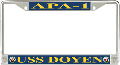 USS Doyen APA-1 License Plate Frame