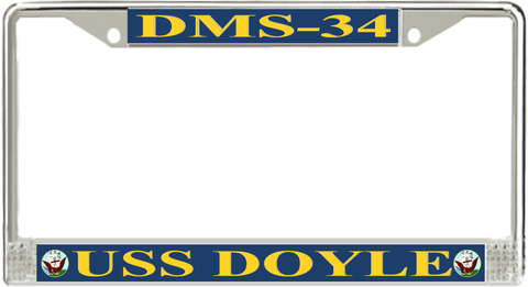 USS Doyle DMS-34 License Plate Frame