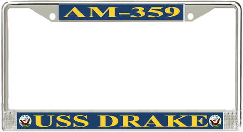 USS Drake AM-359 License Plate Frame