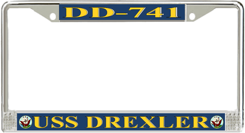 USS Drexler DD-741 License Plate Frame