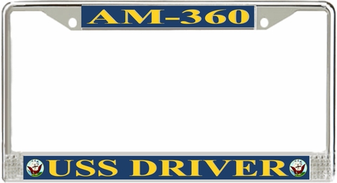 USS Driver AM-360 License Plate Frame