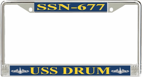 USS Drum SSN-677 License Plate Frame
