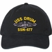 USS Drum SSN-677 with Dolphins Unstructured Dad Cap