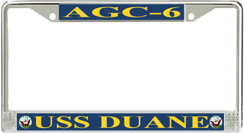 USS Duane AGC-6 License Plate Frame