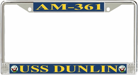 USS Dunlin AM-361 License Plate Frame