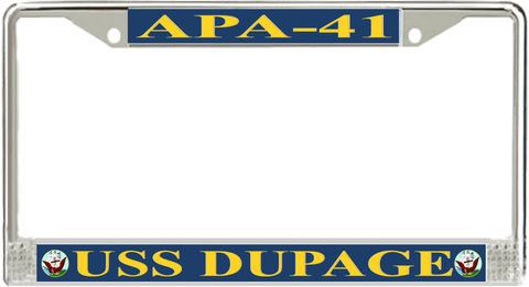 USS DuPage APA-41 License Plate Frame