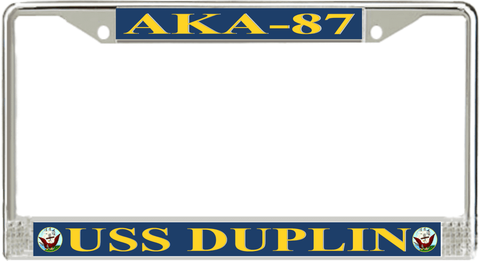 USS Duplin AKA-87 License Plate Frame