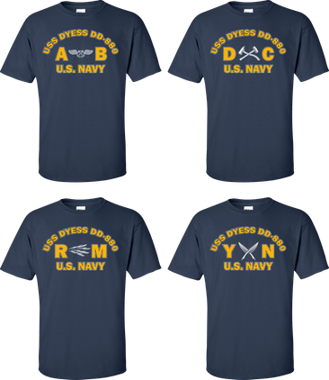 USS DYESS DD-880 Rates Apparel
