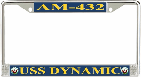 USS Dynamic AM-432 License Plate Frame