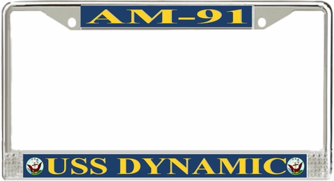USS Dynamic AM-91 License Plate Frame