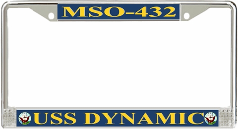 USS Dynamic MSO-432 License Plate Frame