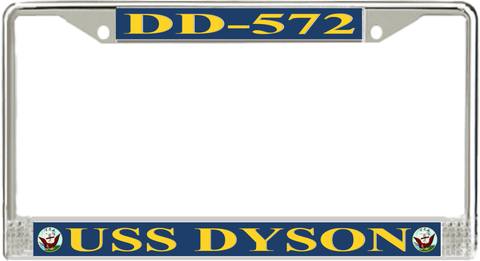 USS Dyson DD-572 License Plate Frame
