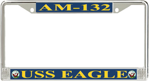 USS Eagle AM-132 License Plate Frame