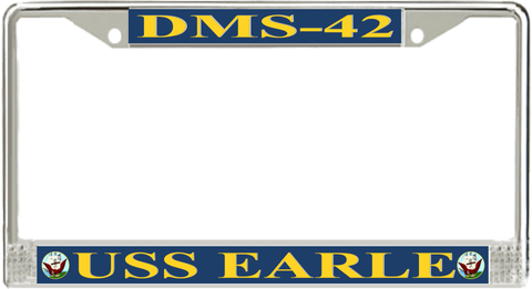 USS Earle DMS-42 License Plate Frame