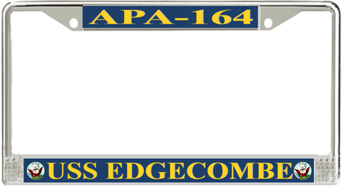 USS Edgecombe APA-164 License Plate Frame