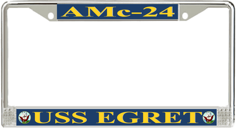 USS Egret AMc-24 License Plate Frame