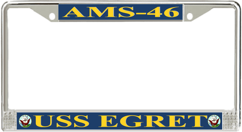 USS Egret AMS-46 License Plate Frame