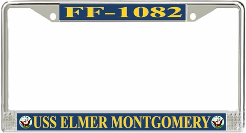 USS Elmer Montgomery FF-1082 License Plate Frame