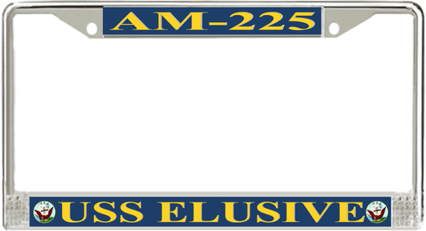 USS Elusive AM-225 License Plate Frame