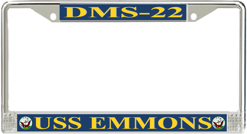 USS Emmons DMS-22 License Plate Frame
