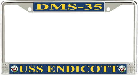 USS Endicott DMS-35 License Plate Frame