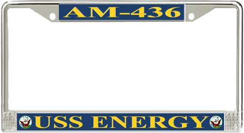 USS Energy AM-436 License Plate Frame