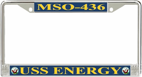 USS Energy MSO-436 License Plate Frame