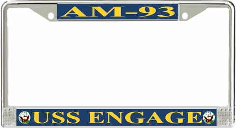 USS Engage AM-93 License Plate Frame