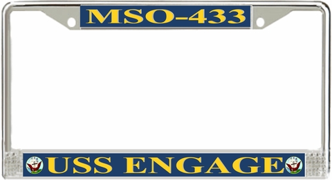 USS Engage MSO-433 License Plate Frame