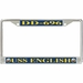 USS English DD-696 License Plate Frame