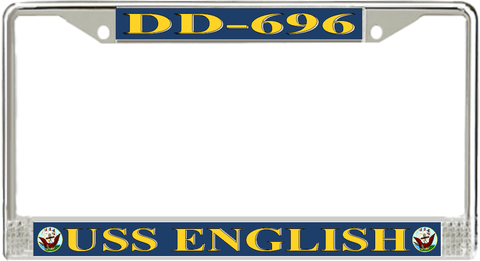 USS English DD-696 License Plate Frame