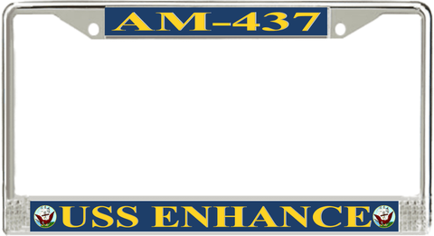 USS Enhance AM-437 License Plate Frame