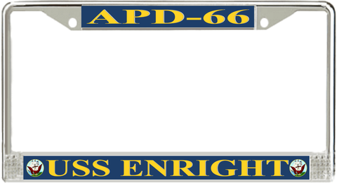 USS Enright APD-66 License Plate Frame