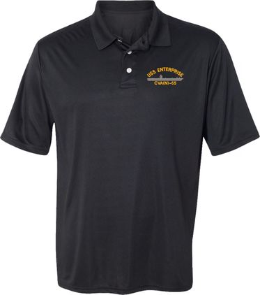 USS Enterprise CVA(N)-65 Moisture Wicking Polo