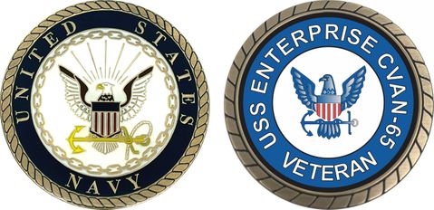 USS Enterprise CVAN-65 Veteran Challenge Coin