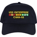 USS Enterprise CVAN-65 with Vietnam Service Ribbons Embroidered Cap