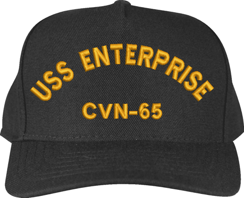 USS Enterprise CVN-65 Text Only Custom Embroidered Cap