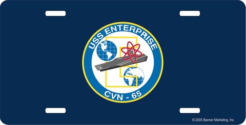 USS Enterprise CVN-65 License Plate