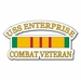 USS Enterprise CVN-65 Vietnam Combat Veteran with Ribbon  Decal