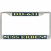 USS Erben DD-631 License Plate Frame