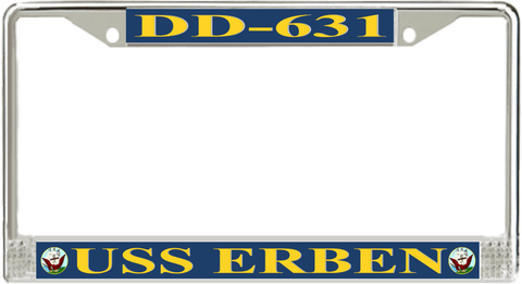 USS Erben DD-631 License Plate Frame
