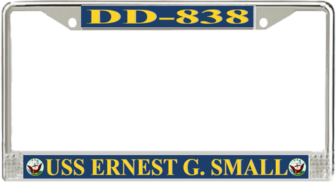 USS Ernest G. Small DD-838 License Plate Frame