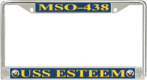 USS Esteem MSO-438 License Plate Frame