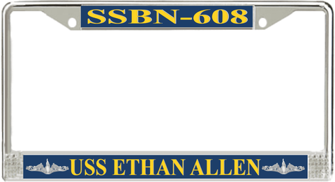USS Ethan Allen SSBN-608 License Plate Frame